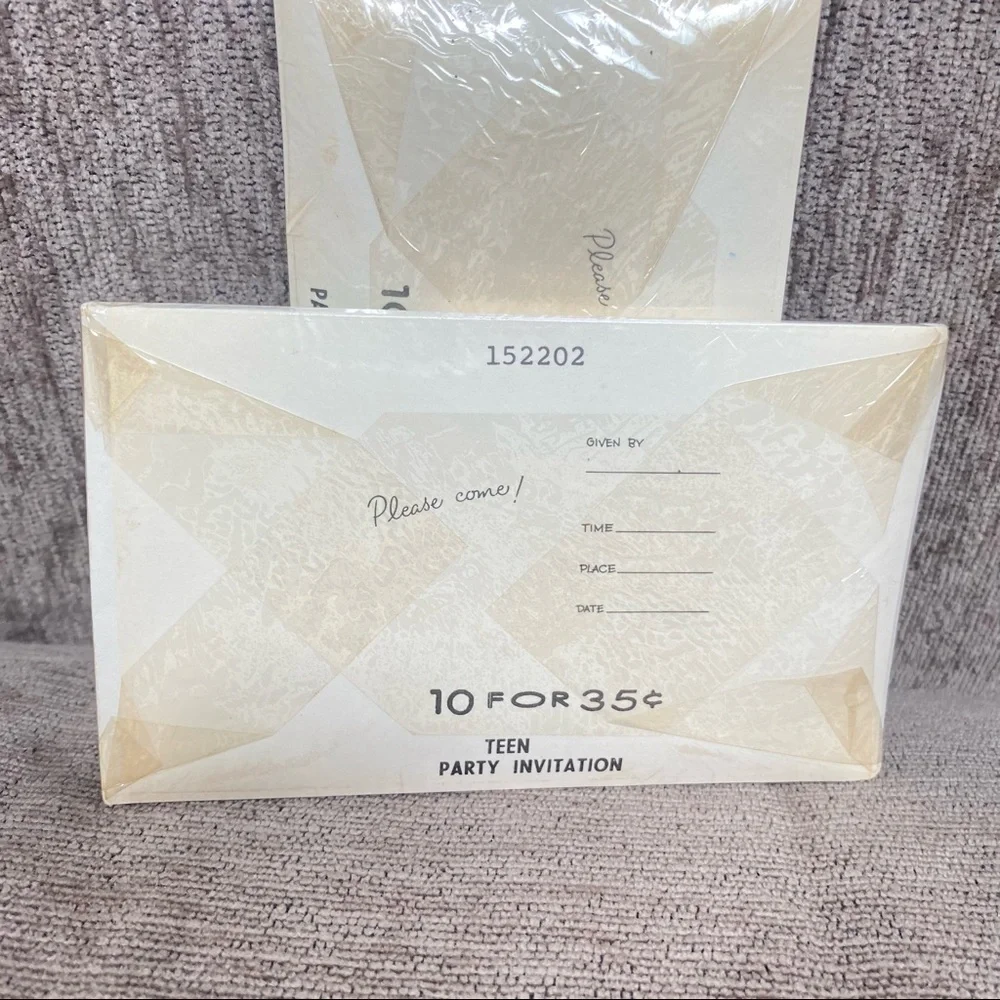 Lot of 2 packs Vintage 60s Party Picnic BBQ Invitations - 20 total